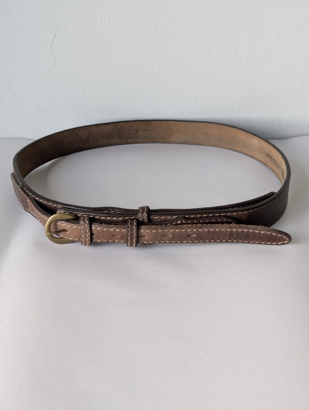 Duluth Trading Co Brown Leather Belt Women's Size 48" Long